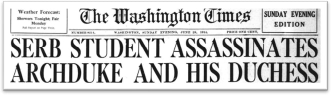 Which of the following causes of the First World War is connected to this headline? ICSE 2025 History Solved Question Paper.