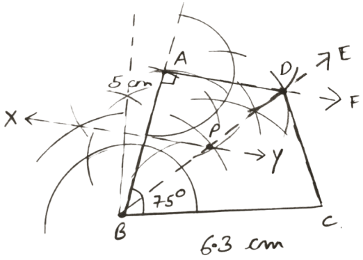 Use ruler and compasses for the following question taking a scale of 10 m = 1 cm. ICSE 2025 Maths Solved Question Paper.