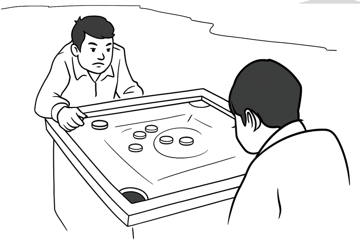 Ayush was in the final round of a carrom match. He was focussing intently on the strokes of the opponent player. ICSE 2026 Biology Specimen Question Paper.