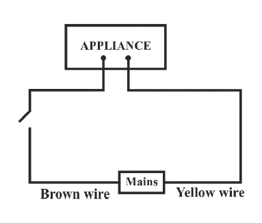 Identify the option that displays the correct wiring with correct colour code. ICSE 2024 Physics Solved Question Paper.