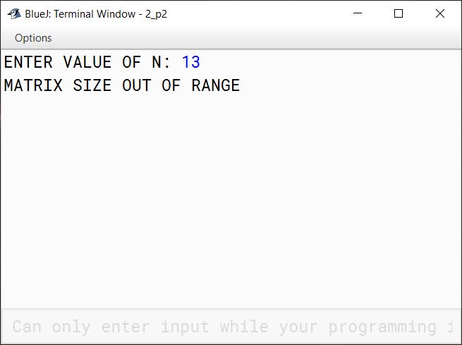 BlueJ output of Array.java