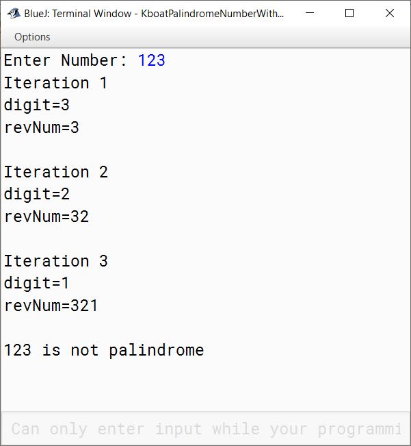 c program for palindrome number using while loop