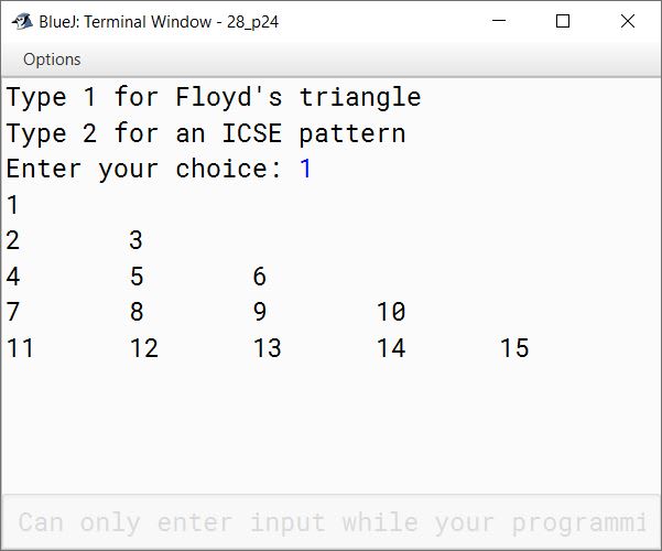 BlueJ output of KboatPattern.java