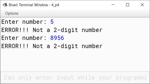 BlueJ output of Write a program to enter a two digit number and find out its first factor excluding 1 (one). The program then find the second factor (when the number is divide by the first factor) and finally displays both the factors. Hint: Use a non-return type function as void fact(int n) to accept the number. Sample Input: 21 The first factor of 21 is 3 Sample Output: 3, 7 Sample Input: 30 The first factor of 30 is 2 Sample Output: 2, 15