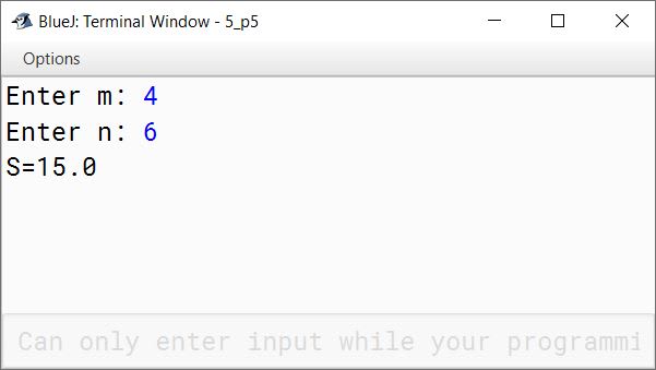 BlueJ output of Write a function fact(int n) to find the factorial of a number n. Include a main class to find the value of S where: S = n! / (m!(n - m)!) where, n! = 1 x 2 x 3 x ………. x n