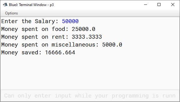 BlueJ output of KboatSalary.java