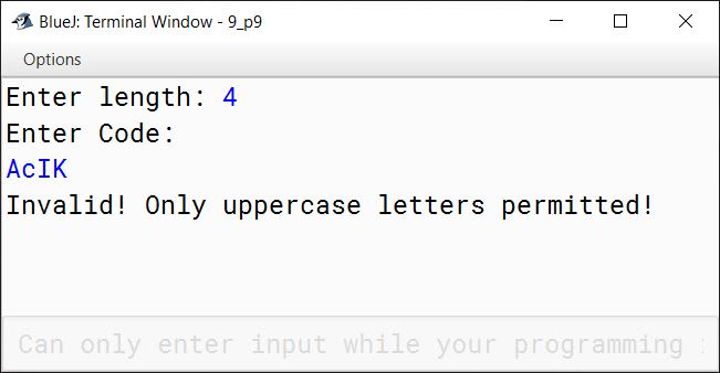 BlueJ output of KboatCodeCheck.java