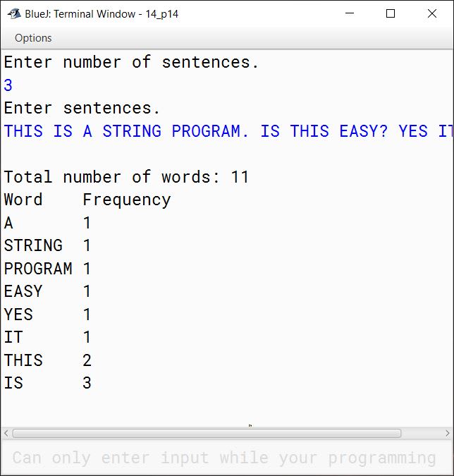 Java Program To Display Words In Ascending Order Of Frequency Knowledgeboat