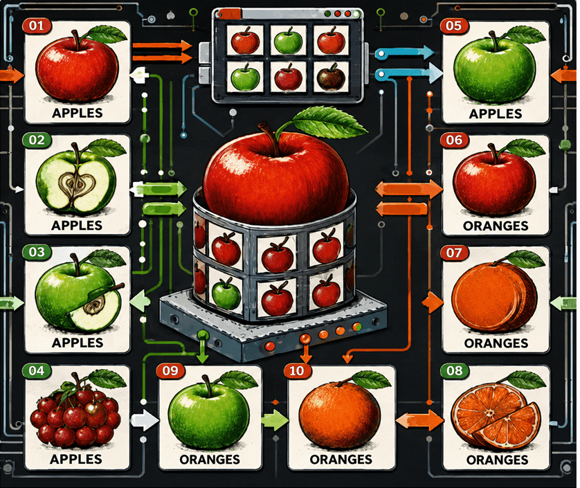 The machine is categorising images into Apples and Oranges. Which type of machine learning is being used here.Automated vs Autonomous System, Decision Making and Machine Learning(ML), APC ICSE Robotics & Artificial Intelligence Solutions Class 10.