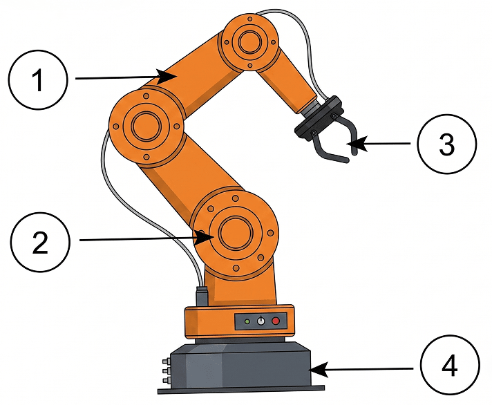 Name the components of 3D prototype of the given device. Visualisation, Design and Creation of Components, APC ICSE Robotics & Artificial Intelligence Solutions Class 10.