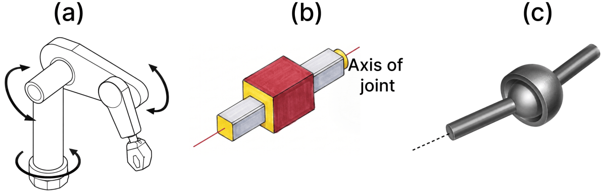 Name the following joints with the reference to robotics. Concepts in Robotics, APC ICSE Robotics & Artificial Intelligence Solutions Class 9.
