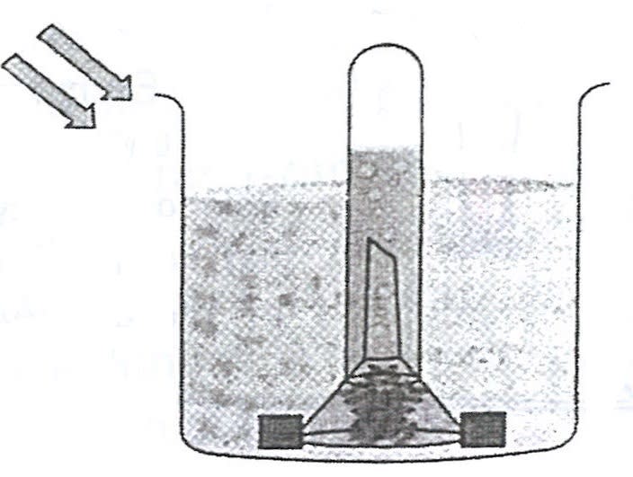The experimental set-up shown alongside represents a process in plants. Study the same and answer the following questions : Concise Biology Solutions ICSE Class 7.