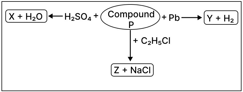 Observe the reactions given below and answer the following questions. Chemistry Competency Focused Practice Questions