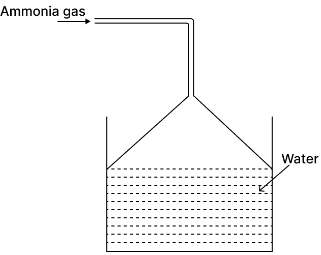 Ammonia gas is passed into water as shown below: Chemistry Competency Focused Practice Questions