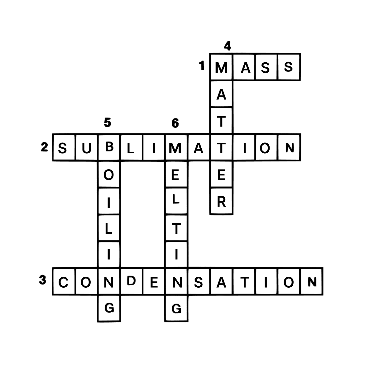 Placeholder for the Matter crossword puzzle