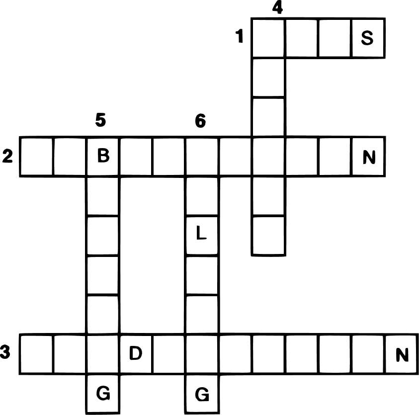 Given below is a crossword puzzle based on this lesson. Read the clues across and clues downwards and fill up the blank squares. Matter, Concise Chemistry Solutions ICSE Class 6.