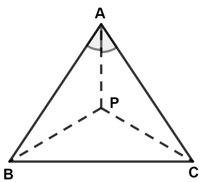 P is a point on bisector of angle A of △ABC. Then: Loci, Concise Mathematics Solutions ICSE Class 10.