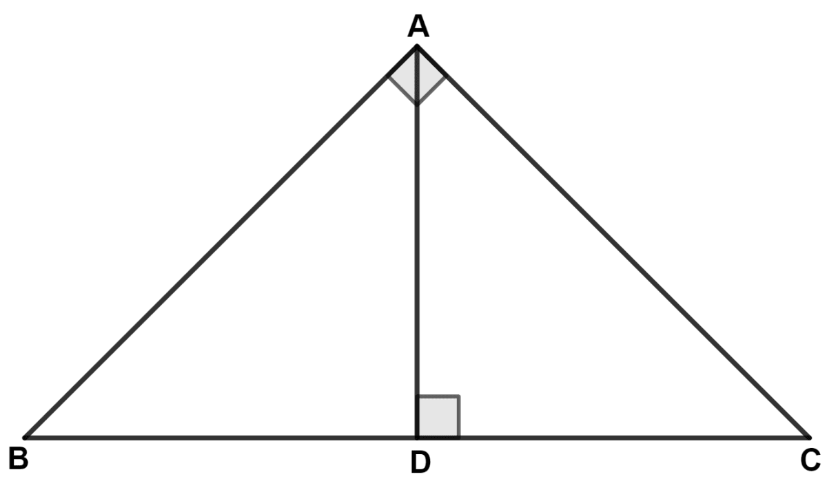 In the given figure, ∠BAC = 90°, AD is perpendicular to BC, BC = 13 cm and AC = 5 cm, then area of △ ADC : area of △ DBA is : Similarity, Concise Mathematics Solutions ICSE Class 10.