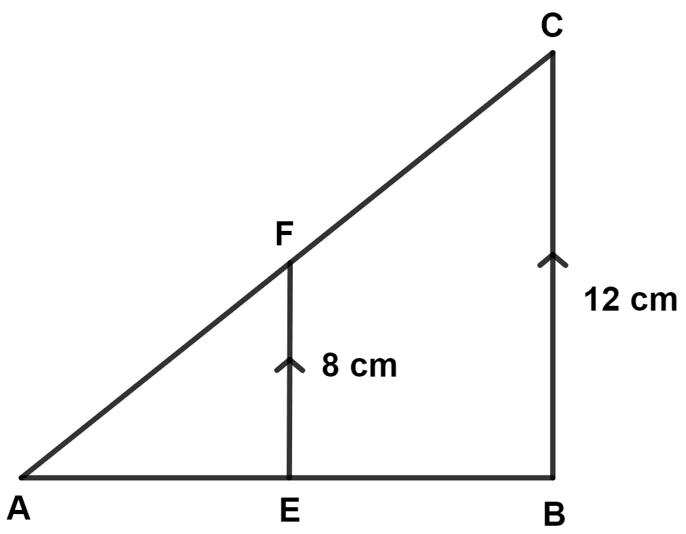 In the given figure, EF is parallel to BC. If area of triangle ABC is 576 cm^2, the area of triangle AEF is : Similarity, Concise Mathematics Solutions ICSE Class 10.