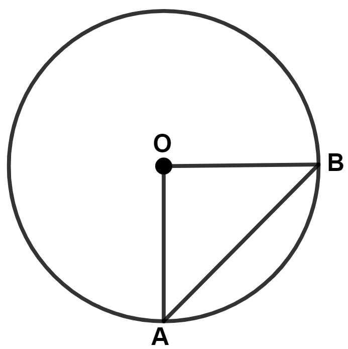 O is center of the the circle and ∠AOB = 60°. The length of chord AB is : Constructions, Concise Mathematics Solutions ICSE Class 10.