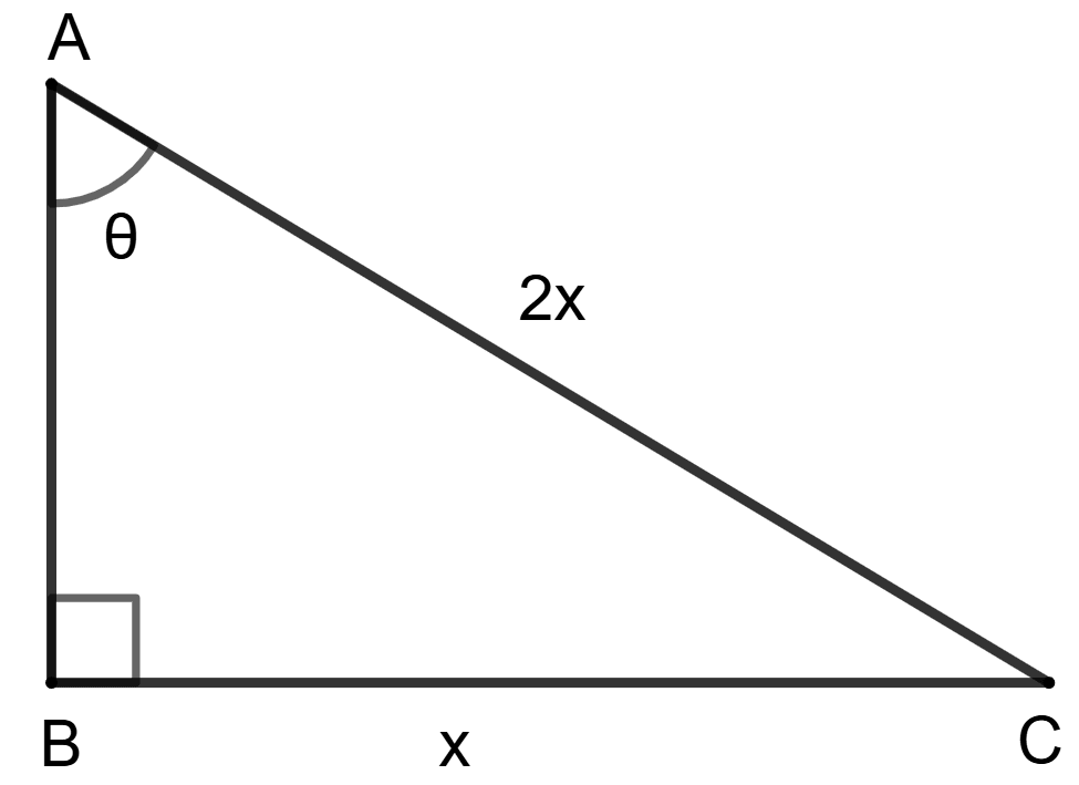 The length of the ladder placed against a vertical wall is twice the distance between the foot of the ladder and the wall. Concise Mathematics Solutions ICSE Class 10.