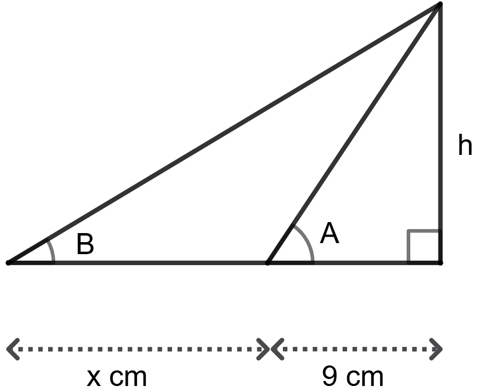 For the following figure, tan A =1 2/3 and tan B = 1/3. Concise Mathematics Solutions ICSE Class 10.