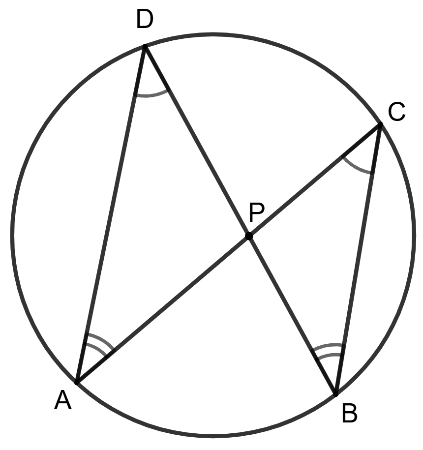 Chords AC and BD intersect each other at point P. Concise Mathematics Solutions ICSE Class 10.