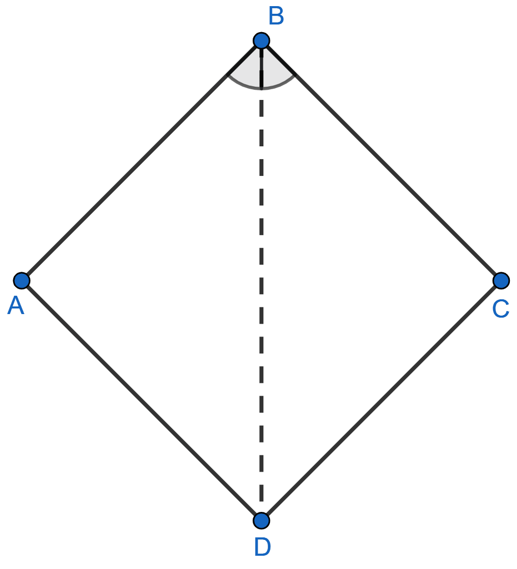 Describe the locus of a point in rhombus ABCD, so that it is equidistant from AB and BC. Loci, Concise Mathematics Solutions ICSE Class 10.