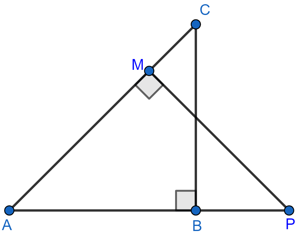 In the figure, ΔABC and ΔAMP are right angled at B and M respectively. Given AC = 10 cm, AP = 15 cm and PM = 12 cm. (i) Prove that : ∆ABC ~ ∆AMP. (ii) Find AB and BC. Similarity, Concise Mathematics Solutions ICSE Class 10.