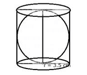 A cylindrical can, whose base is horizontal and of radius 3.5 cm, contains sufficient water so that when a sphere is placed in the can, the water just covers the sphere. Given that the sphere just fits into the can, calculate : (i) the total surface area of the can in contact with water when the sphere is in it; (ii) the depth of water in the can before the sphere was put into the can. Cylinder, Cone, Sphere, Concise Mathematics Solutions ICSE Class 10.