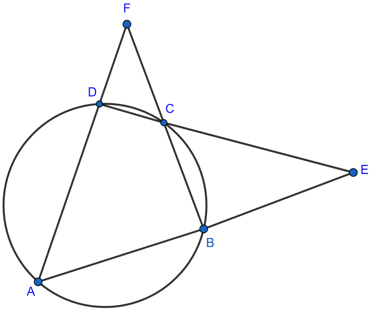 Abcd Is A Cyclic Quadrilateral Sides Ab And Dc Produced Knowledgeboat 3910