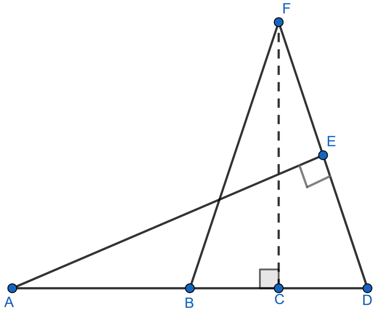 Given : FB = FD, AE ⊥ FD and FC ⊥ AD. Prove that : FB/AD = BC/ED. Similarity, Concise Mathematics Solutions ICSE Class 10.