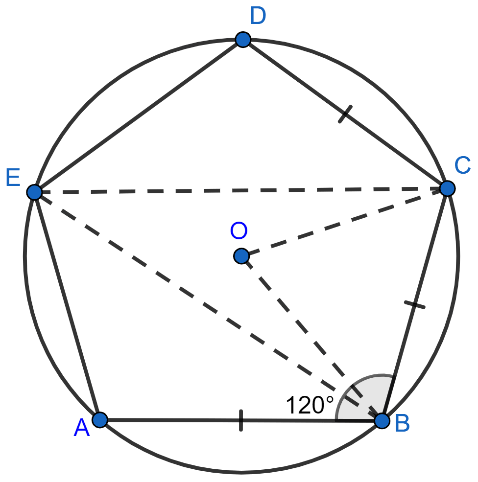 In the given figure, AC = AE. Show that : (i) CP = EP (ii) BP = DP. Tangents and Intersecting Chords, Concise Mathematics Solutions ICSE Class 10.