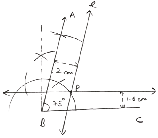 HOW TO MAKE A 105 DEGREE ANGLE USING COMPASS ​ - Maths - Practical