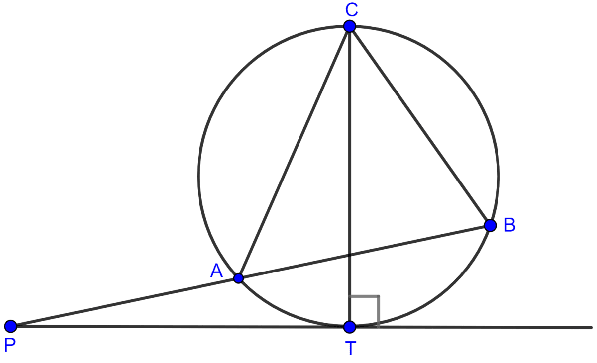 PT is a tangent to the circle at T. If ∠ABC = 70° and ∠ACB = 50°; calculate :  (i) ∠CBT  (ii) ∠BAT (iii) ∠APT. Tangents and Intersecting Chords, Concise Mathematics Solutions ICSE Class 10.