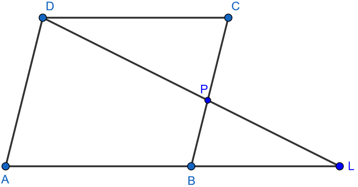 P is a point on side BC of a parallelogram ABCD. If DP produced meets AB produced at point L, prove that (i) DP : PL = DC : BL. (ii) DL : DP = AL : DC. Similarity, Concise Mathematics Solutions ICSE Class 10.