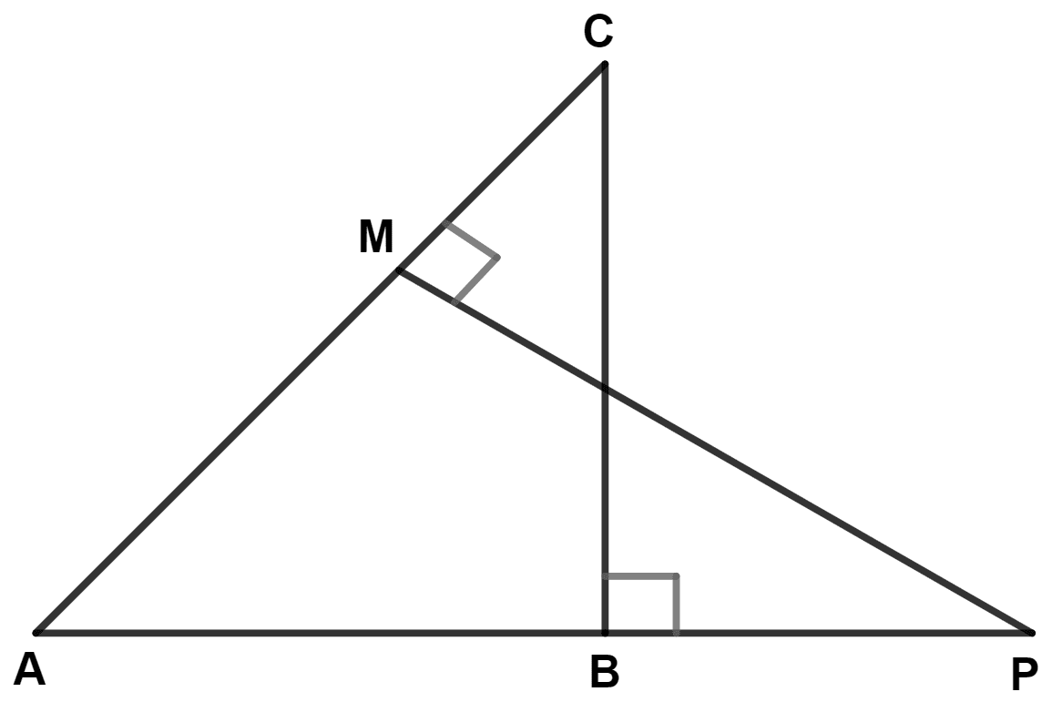 The given figure shows two triangles ABC and AMP, right angled at points B and M respectively. Model Question Paper - 3, Concise Mathematics Solutions ICSE Class 10.