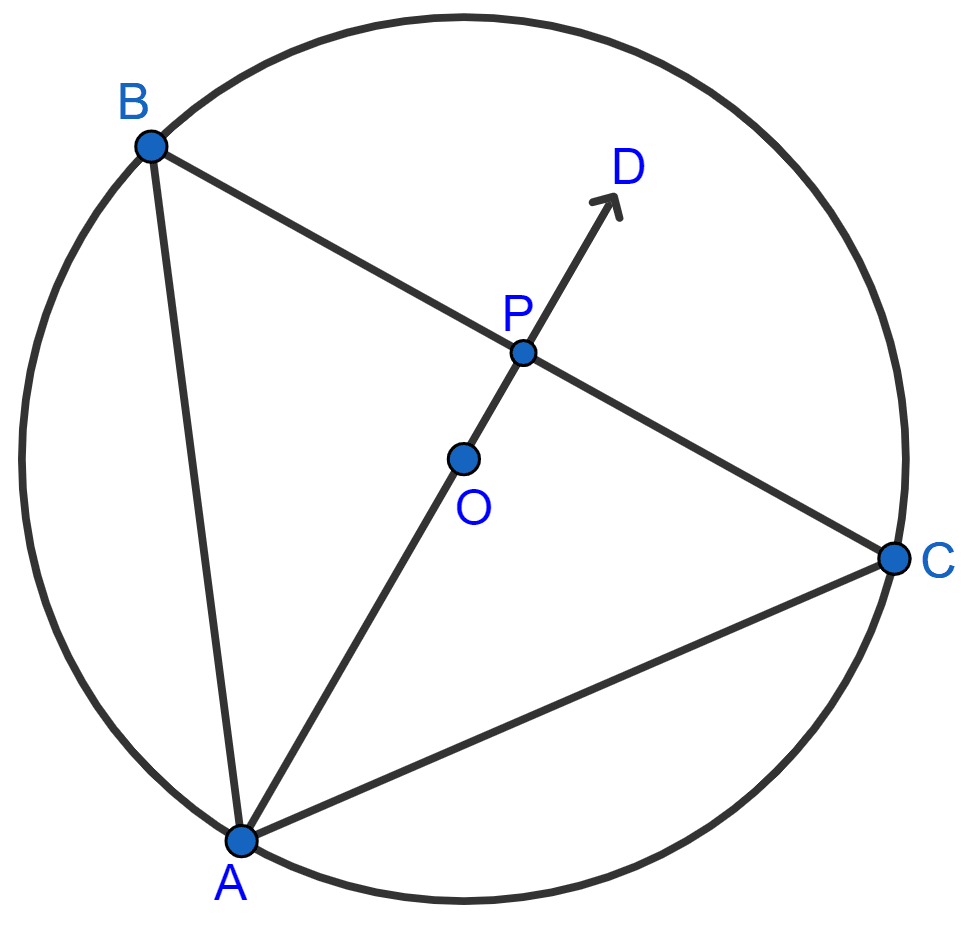 Two chords AB and AC of a circle are equal. Prove that the center of the circle, lies on the bisector of the angle BAC. Tangents and Intersecting Chords, Concise Mathematics Solutions ICSE Class 10.