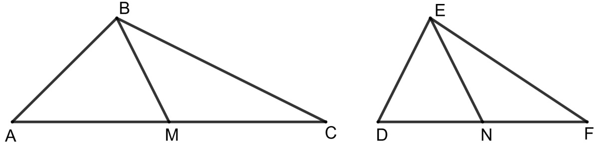 In the given figure, Δ ABC and Δ DEF are similar, BM and EN are their medians. If Δ ABC is similar to Δ DEF, prove that. Concise Mathematics Solutions ICSE Class 10.