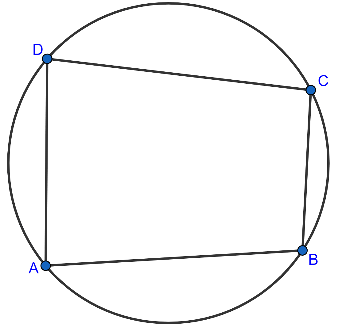 In cyclic quadrilateral ABCD, ∠A = 3∠C and ∠D = 5∠B. Find the measure of each angle of the quadrilateral. Tangents and Intersecting Chords, Concise Mathematics Solutions ICSE Class 10.