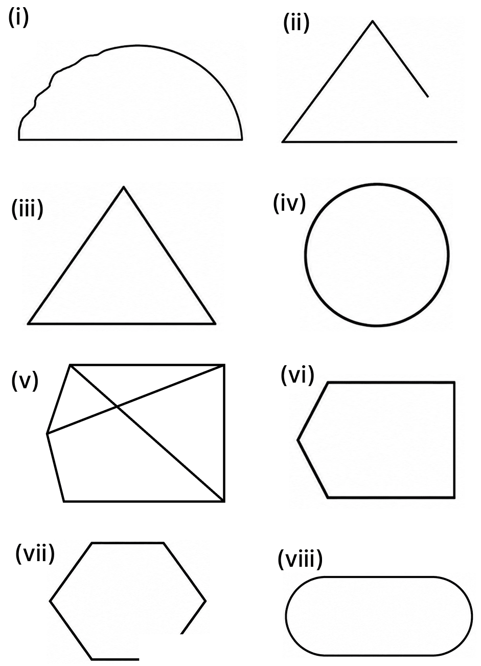 State which of the following is a plane closed figure:. Fundamental Concepts, Mathematics Solutions ICSE Class 6.