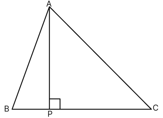 In the given figure, AP is:. Triangles, Mathematics Solutions ICSE Class 6.