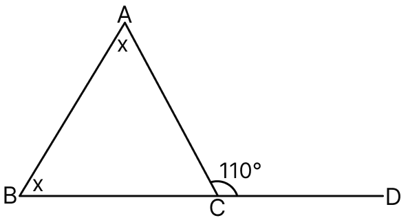 The value of x is:. Triangles, Mathematics Solutions ICSE Class 6.