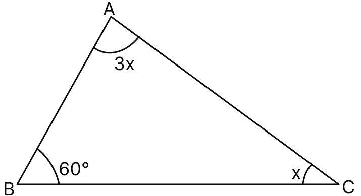 The value of x is:. Triangles, Mathematics Solutions ICSE Class 6.