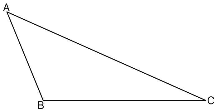 The given triangle is:. Triangles, Mathematics Solutions ICSE Class 6.