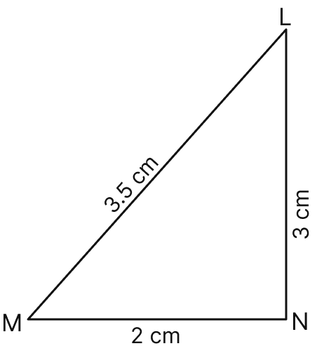 Classify the following triangle according to the lengths of its sides:. Triangles, Mathematics Solutions ICSE Class 6.