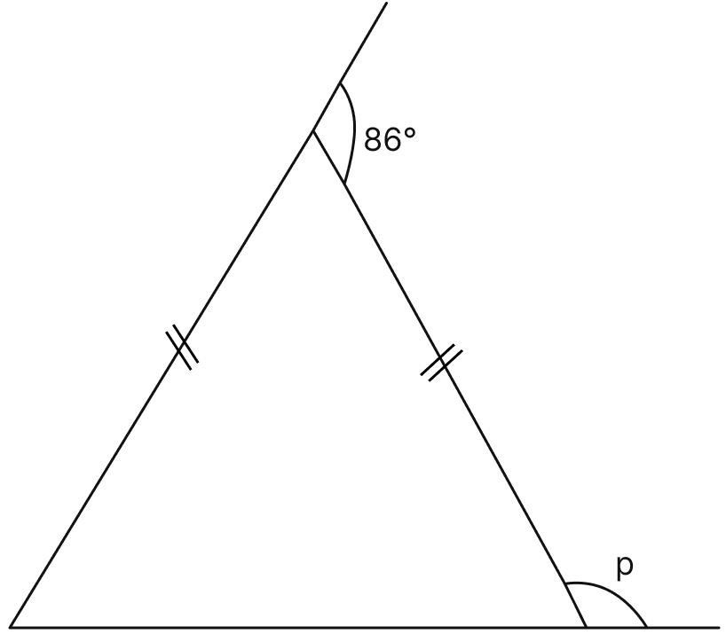 Find the unknown angles in the given figure:. Triangles, Mathematics Solutions ICSE Class 7.