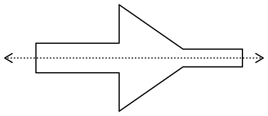 For the figure, given below, draw the line(s) of symmetry, | KnowledgeBoat