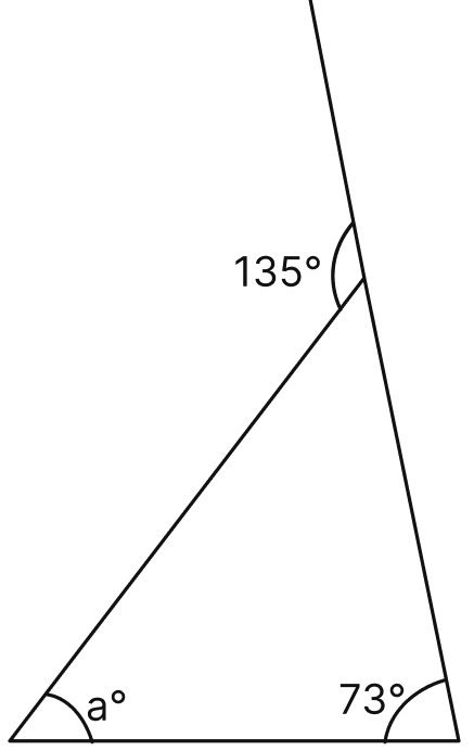 Find the unknown marked angles in the given figure. Triangles, Mathematics Solutions ICSE Class 7.