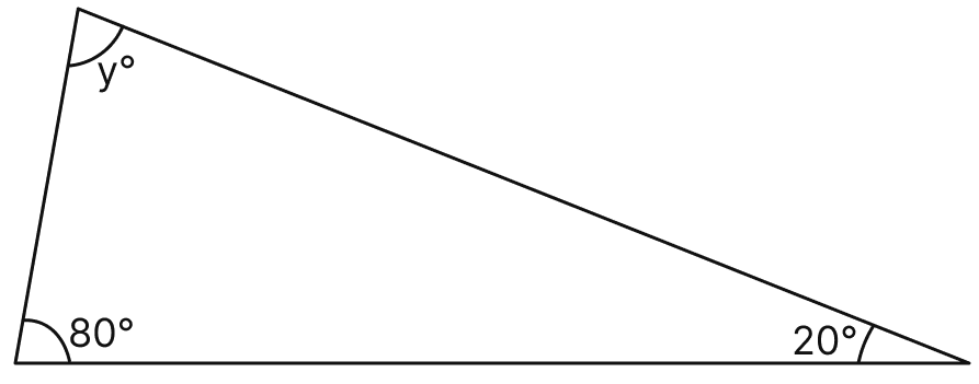Calculate the unknown marked angles in figure:. Triangles, Mathematics Solutions ICSE Class 7.